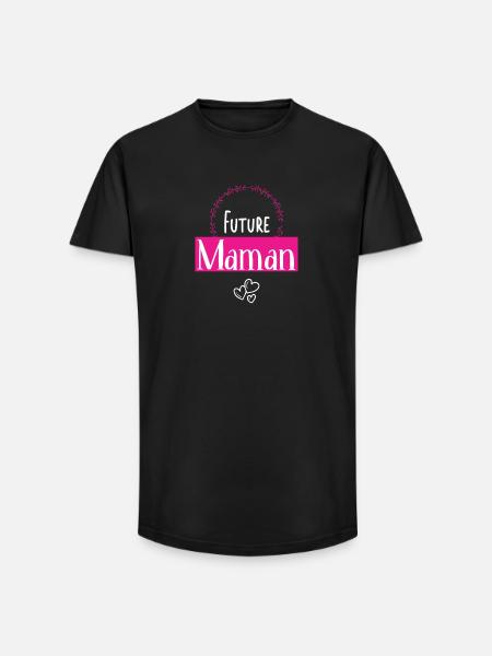 Future Maman 2023 - T-shirt coupe longue homme - noir