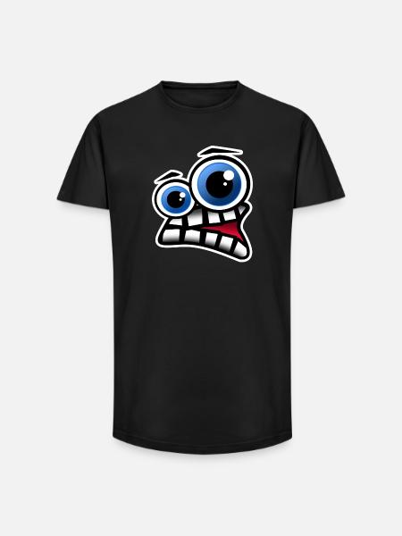 Face Comic - T-shirt coupe longue homme - noir