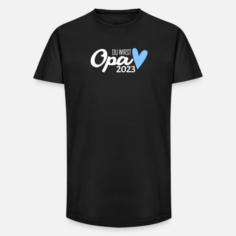 Opa 2023 loading - Long Fit Männer T-Shirt - Schwarz
