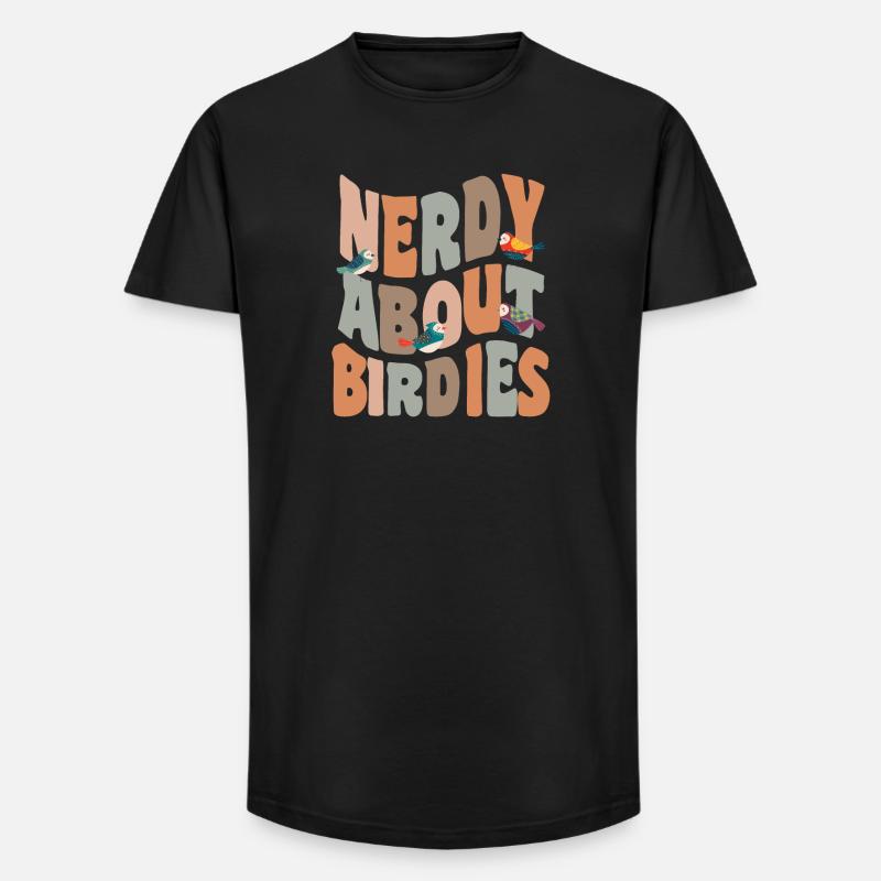 Fugle nørder om birdies - Long fit herre T-shirt - sort