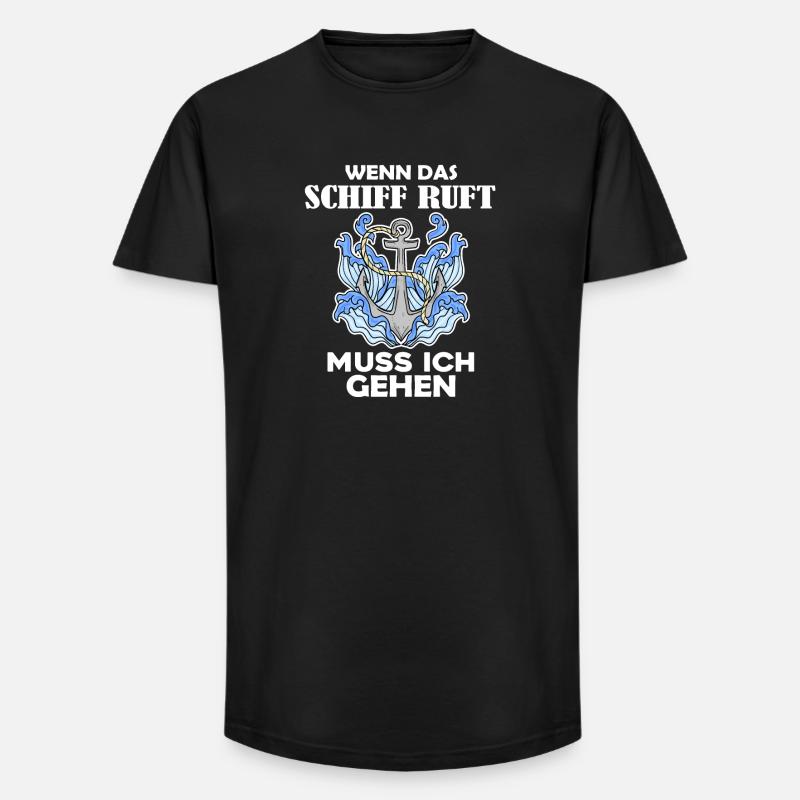 Schiff Schifffahrt - Long Fit Männer T-Shirt - Schwarz