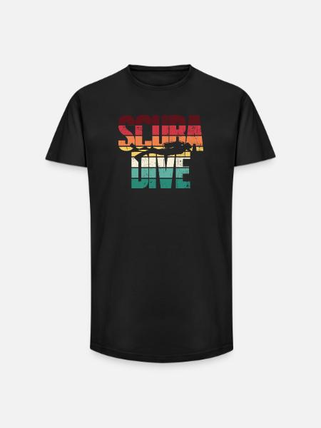 Scuba Love Dive - Long Fit Men's T-Shirt - black