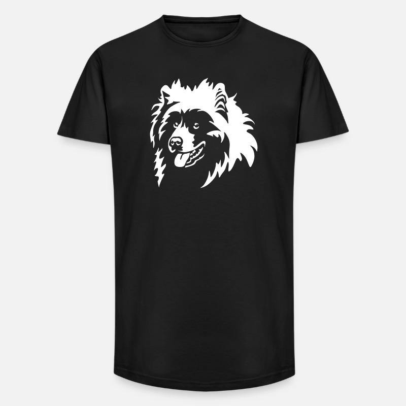 Samojede Kopf "Black Edition" - Long Fit Männer T-Shirt - Schwarz