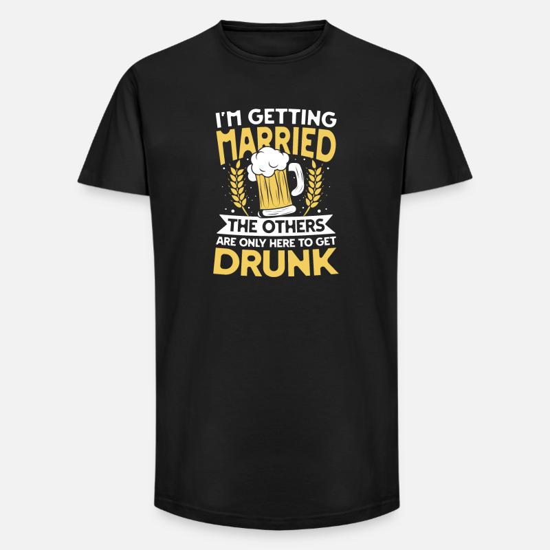 Feierlicher Trink- und Beziehungswitz - Long Fit Männer T-Shirt - Schwarz