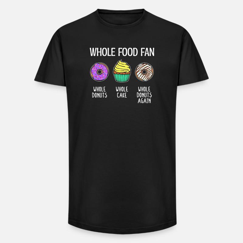 Donut Statement Candy Cake Cupcake - T-shirt coupe longue homme - noir