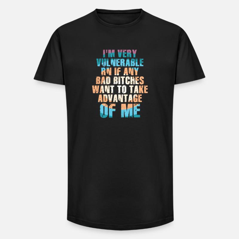 I'm Very Vulnerable RN - Long Fit Männer T-Shirt - Schwarz