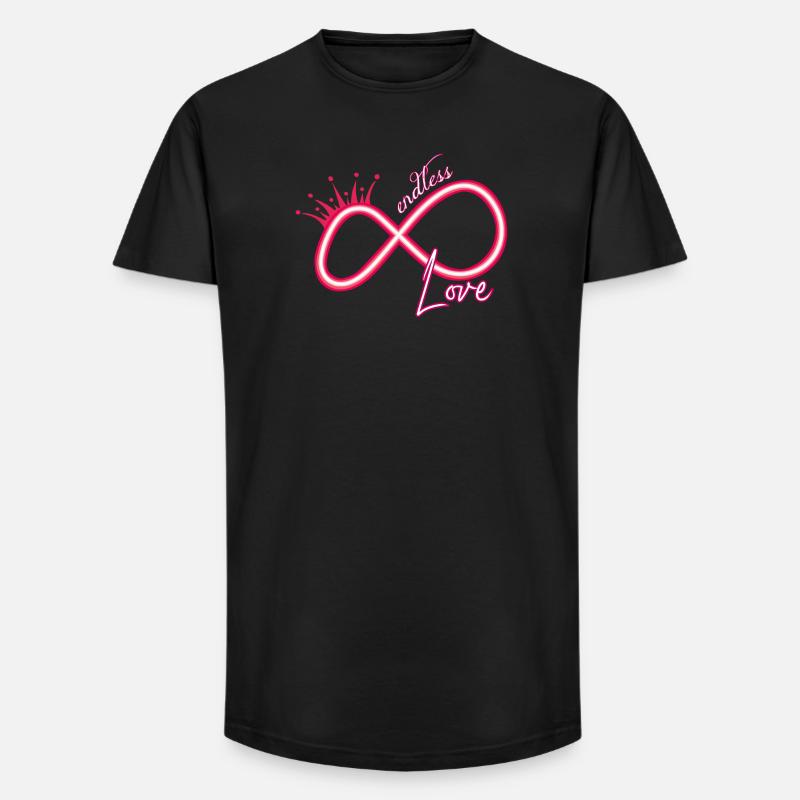 Unendlichkeitszeichen neon endless love - Long Fit Männer T-Shirt - Schwarz