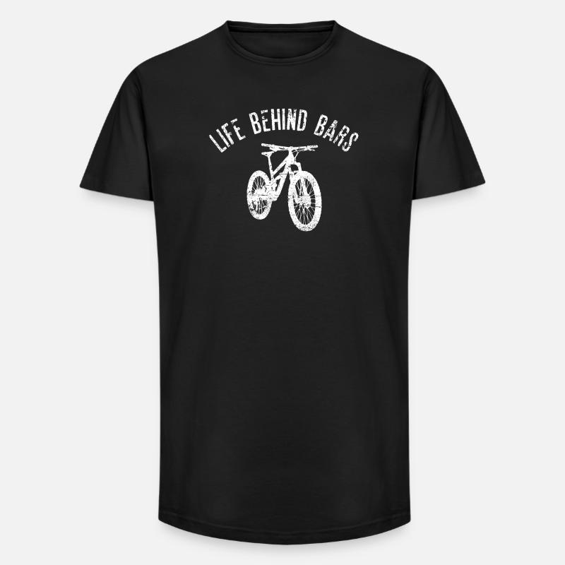 Leben hinter Gittern Fahrrad - Long Fit Männer T-Shirt - Schwarz