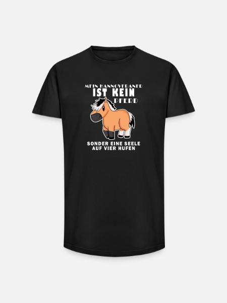 Hannoveraner Pferd Hauspferd - Long Fit Männer T-Shirt - Schwarz