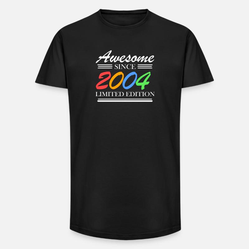 2004 - Long Fit Männer T-Shirt - Schwarz