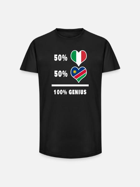 Brilliant Italy and Namibia / Gift - Long Fit Men's T-Shirt - black