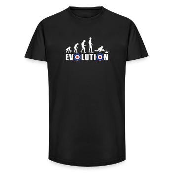 EVOLUTION CURLING Eisstockschießen Geschenk Winter - Long Fit Männer T-Shirt - Schwarz - Vorne - AI Model Male 185 light (185cm)