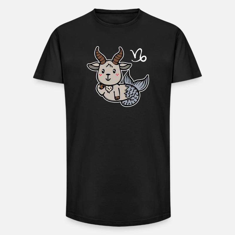 Steinbock Tierkreiszeichen Astrologie Horoskop - Long Fit Männer T-Shirt - Schwarz
