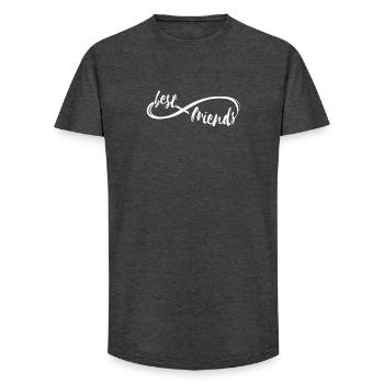 best friends weiß - Long Fit Männer T-Shirt - Anthrazit - Vorne - AI Model Male 185 light (185cm)