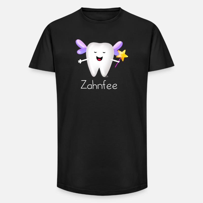 Zahnfee - Long Fit Männer T-Shirt - Schwarz