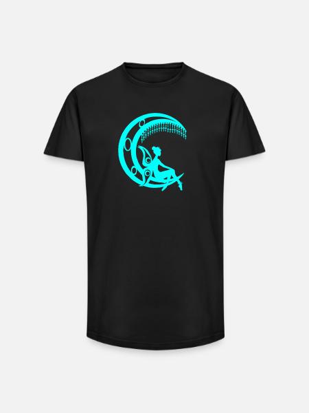 Märchenfiguren, mondsichel elfensilhouette - Long Fit Männer T-Shirt - Schwarz