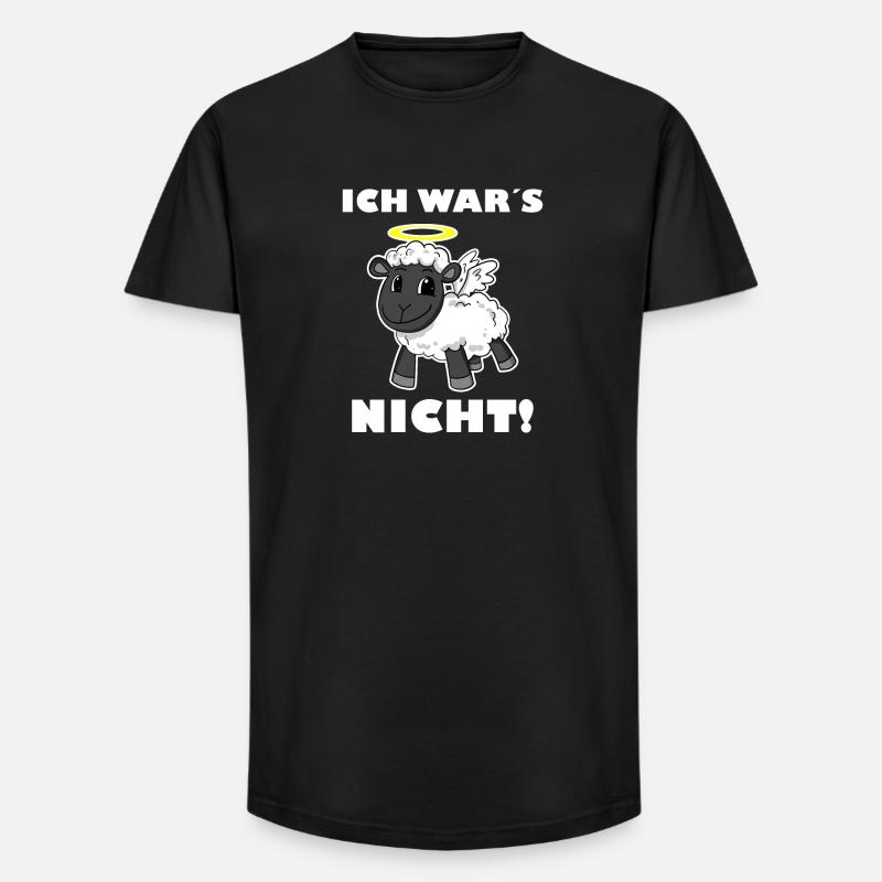 Schaf Engel - ich wars nicht - Long Fit Männer T-Shirt - Schwarz