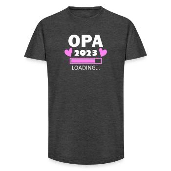 Opa 2023 loading - Opa werden - Bald Opa - Long Fit Männer T-Shirt - Anthrazit - Vorne - AI Model Male 185 light (185cm)
