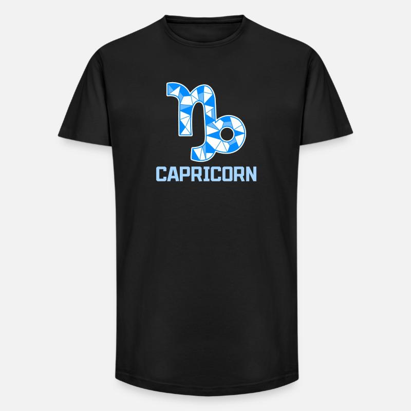 Sternzeichen Steinbock Sterndeutung Horoskop - Long Fit Männer T-Shirt - Schwarz