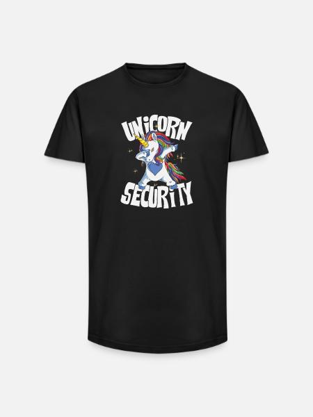 Unicorn security - Long Fit Männer T-Shirt - Schwarz