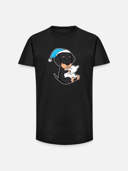 Hund Hunderasse Dackel Dachshund - Long Fit Männer T-Shirt - Schwarz