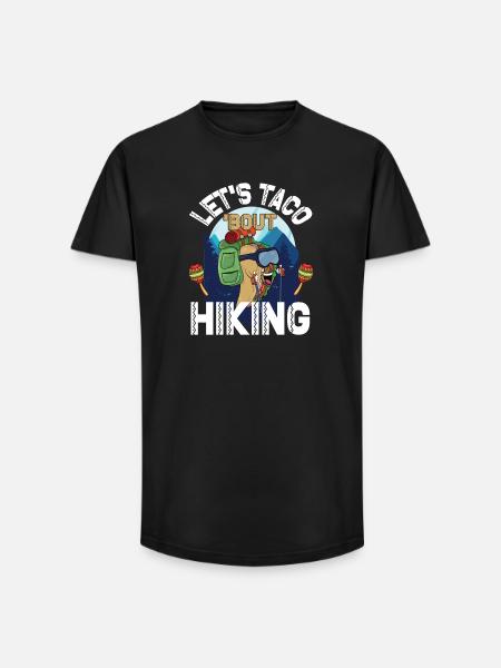 Let's Taco' Bout Hiking - Long Fit Men's T-Shirt - black