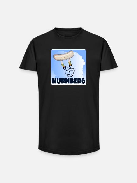 NÜRNBERG WEIßWURST - Long Fit Männer T-Shirt - Schwarz