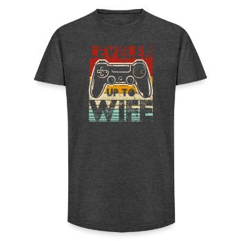 Zum Frauengeschenk aufgewertet - Long Fit Männer T-Shirt - Anthrazit - Vorne - AI Model Male 185 light (185cm)