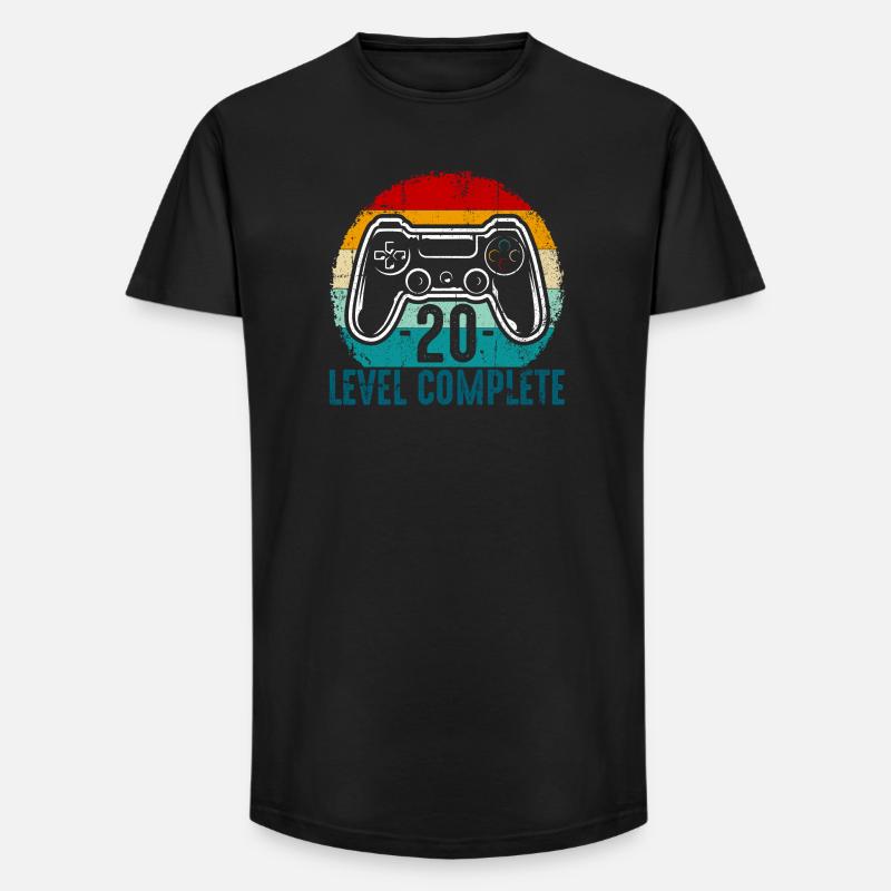 Retro-Controller-Level abgeschlossen - Long Fit Männer T-Shirt - Schwarz