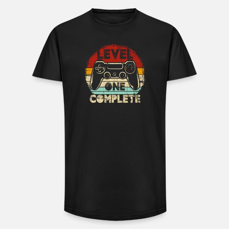 Level One Complete Retro Controller - Long Fit Männer T-Shirt - Schwarz