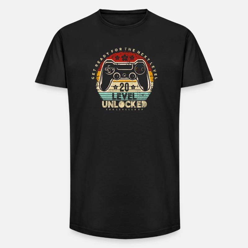 20 Entsperrter Retro-Controller - Long Fit Männer T-Shirt - Schwarz