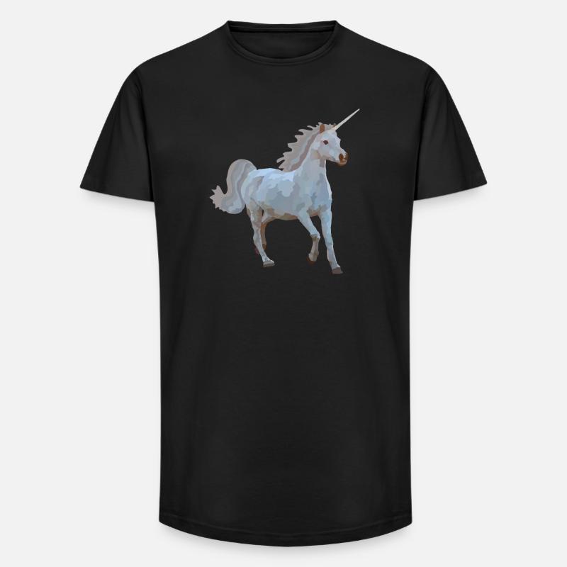 Elron, das Einhorn - Long Fit Männer T-Shirt - Schwarz