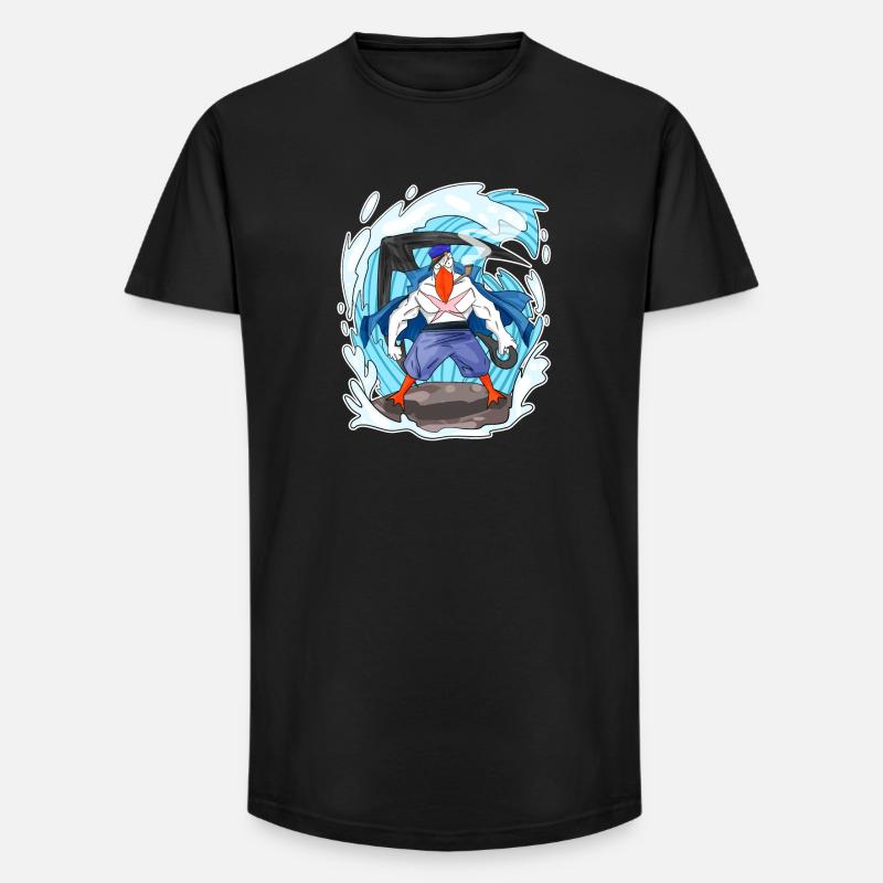 Möwe - Long Fit Männer T-Shirt - Schwarz