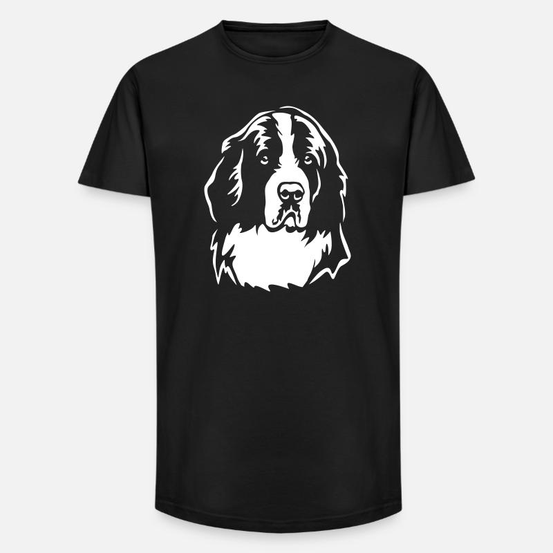 Landseer Kopf "Black Edition" - Long Fit Männer T-Shirt - Schwarz