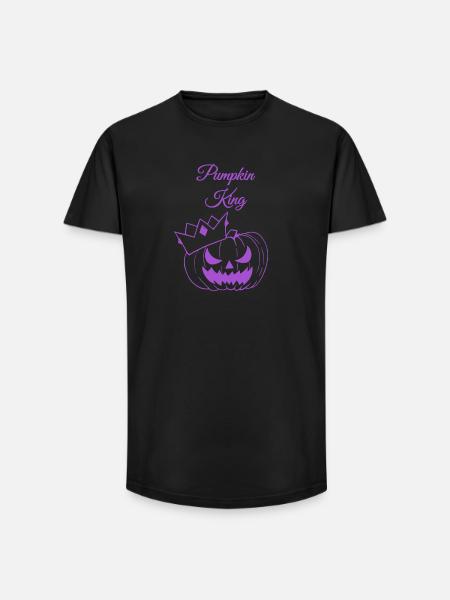 Pumpkin King Halloween Design - Long Fit Men's T-Shirt - black