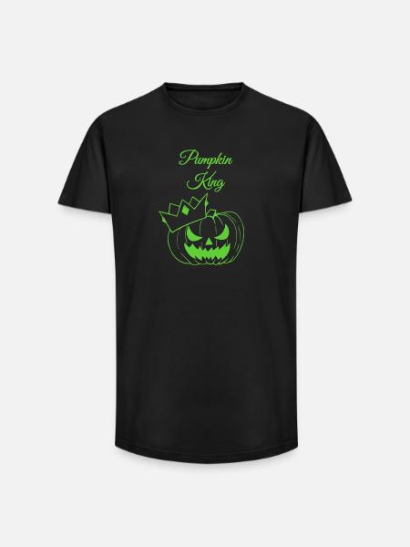 Roi Citrouille - T-shirt coupe longue homme - noir