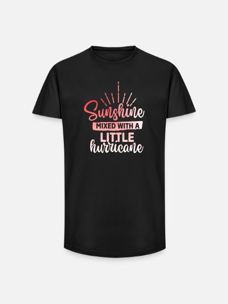 Sunshine mixed with a hurricane - Long Fit Men's T-Shirt - black
