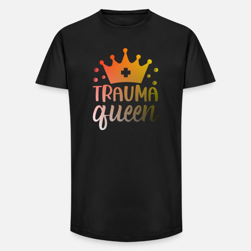 Trauma Queen Krankenschwester - Long Fit Männer T-Shirt - Schwarz