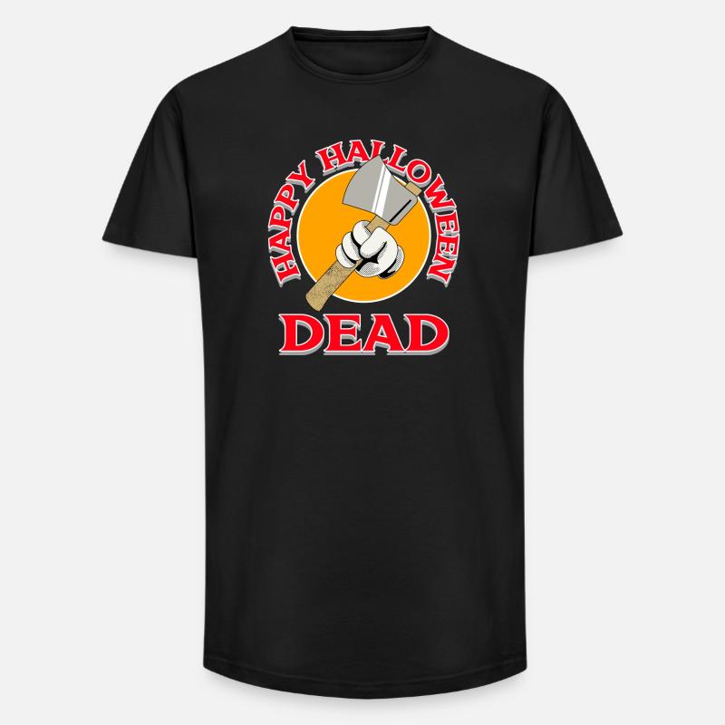 Halloween Axe with Dead Design - Long Fit Men's T-Shirt - black