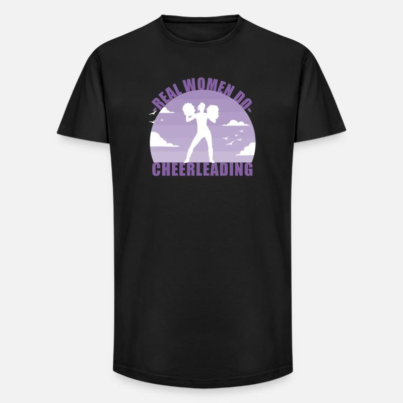 Cheerleading Cheerleader Mädchen Pompons Geschenk - Long Fit Männer T-Shirt - Schwarz