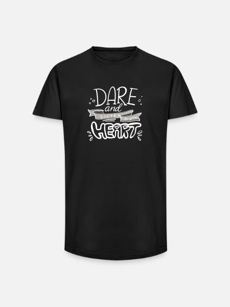 Motivational hand lettering message - Long Fit Men's T-Shirt - black