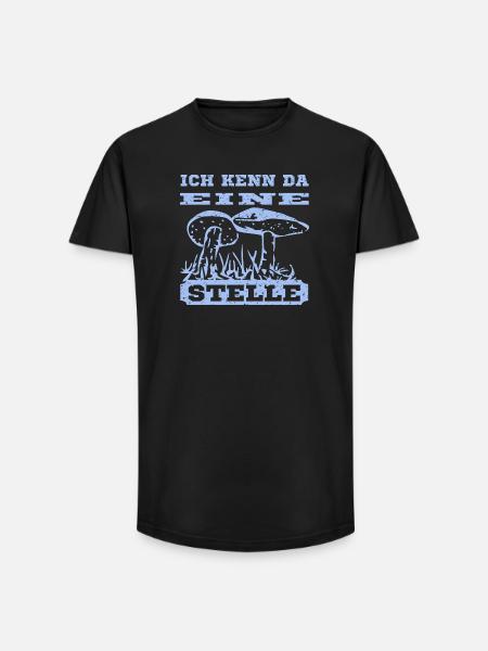 Pilz Design mit Spruch - Long Fit Männer T-Shirt - Schwarz