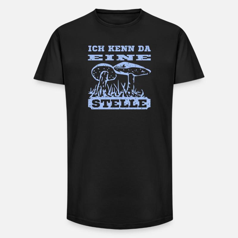 Pilz Design mit Spruch - Long Fit Männer T-Shirt - Schwarz