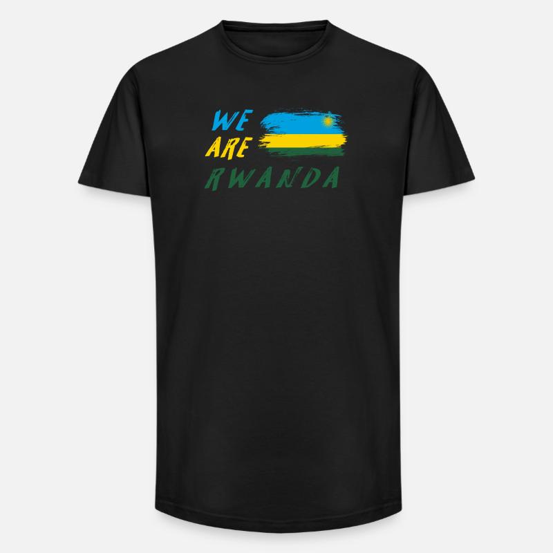 Wir sind Ruanda - Long Fit Männer T-Shirt - Schwarz