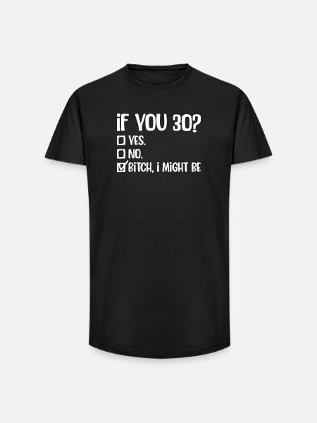 Bold Cheeky Checkbox Attitude Tee - Long Fit Men's T-Shirt - black