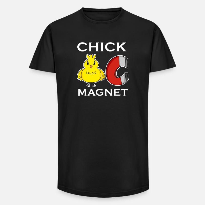 Küken Magnet - Long Fit Männer T-Shirt - Schwarz