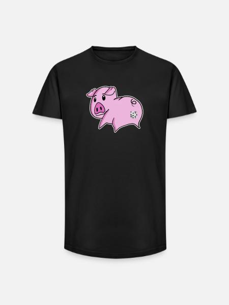 Pig Ass - Pig Butt - T-shirt coupe longue homme - noir