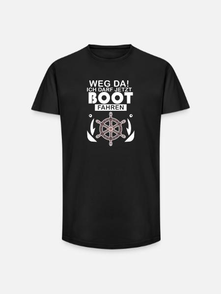 Bootsführerschein Motorboot Geschenk - Long Fit Männer T-Shirt - Schwarz