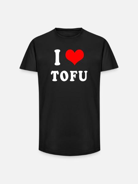 I love Tofu - Long Fit Men's T-Shirt - black