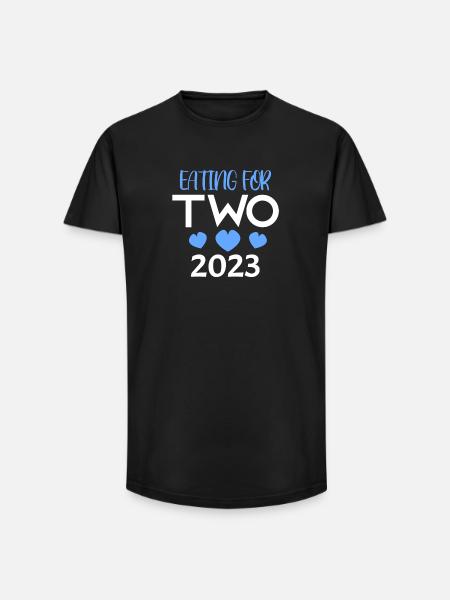 Gemini Pregnant Pregnancy 2023 - Long Fit Men's T-Shirt - black